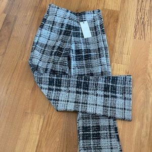 NWT Ona Plaid Flared Pants